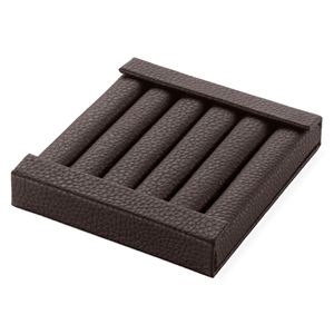 Immagine di inserti luxury porta anelli 126x136 moka ecopelle