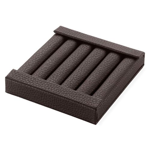 Immagine di inserti luxury porta anelli 126x136 moka ecopelle