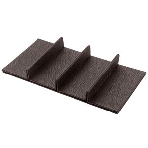 Immagine di inserti luxury orizontal split 262x136 moka 4 scomparti ecopelle                                                                                           