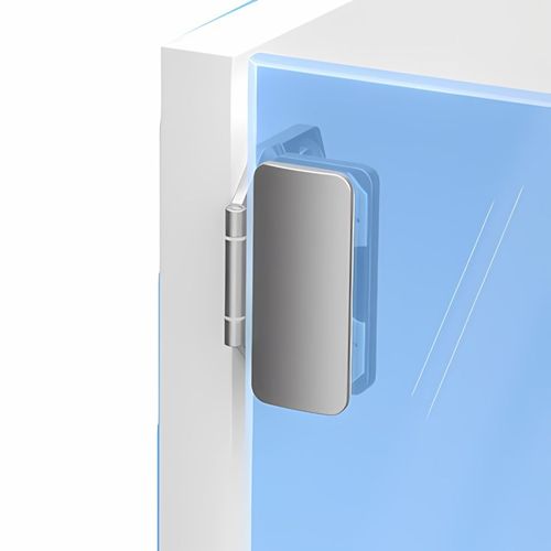 Immagine di Cerniere Showcase 3D legno/vetro  per anta in luce