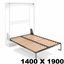 Immagine di reti letti ghost 1400 x 1900 x letti verticali                                                                                           