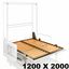 Immagine di reti letti swing sofà 1200 x 2000 x letti verticali                                                                                           