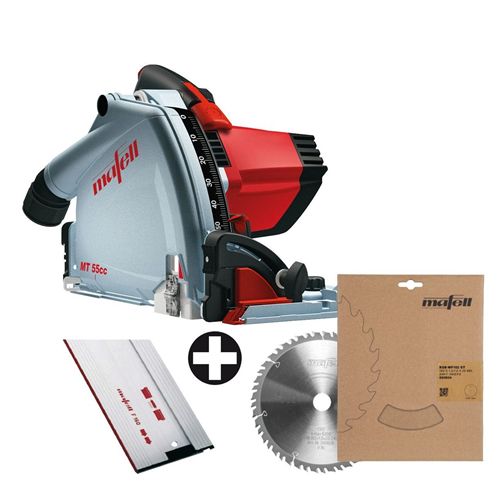 Immagine di Sega circolare Mafell MT 55 CC Fan Set con barra guida F160 Promo Pack 