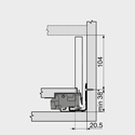 Immagine di Spondine LEGRABOX Pure K altezza 128.5 mm
