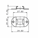 Immagine di cavallotti aste piatte fe 14 x 3 zincati mm. 35 x 20 h 6                                                                                           