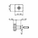 Immagine di pioli aste serrature 13 mm c/grano zinc. metallo x aste cassettiere                                                                                           