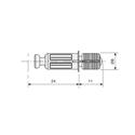 Immagine di tiranti rasfix interasse mm 24 spander zinc. d.7 x 32 x foro d. 8 x 11 - confezione da  250 pezzi