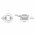 Immagine di rotelle fisse roller f. mm. 22 altezza mm.  6 rullo d'appoggio                                                                                           