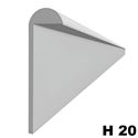 Immagine di profilati unghiette alu 2 mt mm. 20 argento alluminio aste 2 metri                                                                                           