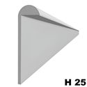 Immagine di profilati unghiette alu 2 mt mm. 25 argento alluminio aste 2 metri                                                                                           