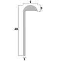 Immagine di profilati unghiette alu 2 mt mm. 30 argento alluminio aste 2 metri                                                                                           