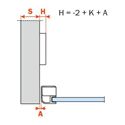Immagine di Cerniere serie S per profili metallici  - battuta interna