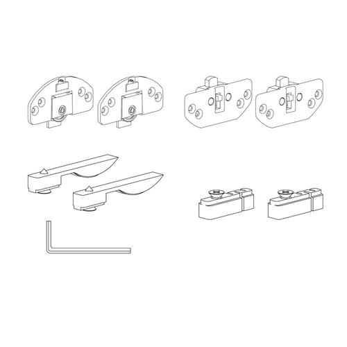 Immagine di Kit Scorribase per ante scorrevoli in legno