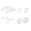 Immagine di Kit Scorribase Fluid per ante scorrevoli in legno portata 60 kg 
