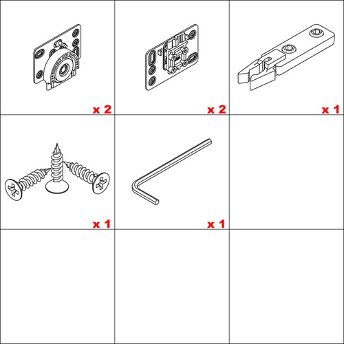 Immagine di Kit ante scorrevoli Hawa Miniroll 15 H IS - art. 13432 
