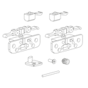 Immagine di Kit Scorrisospensione per ante scorrevoli portata 30 kg 