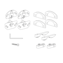 Immagine di Kit Scorribase per cristalli scorrevoli portata 15 kg 