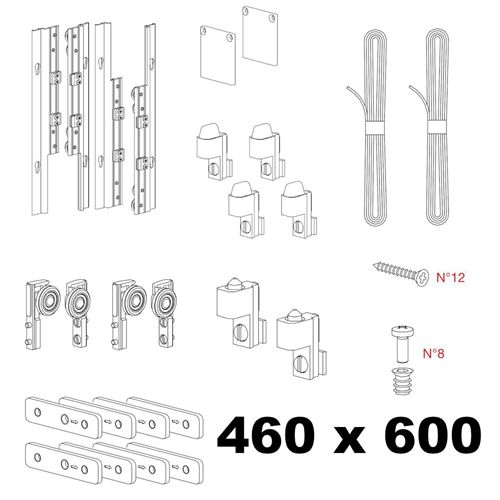 Immagine di Kit Beta per due ante in legno