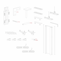 Immagine di Kit Gamma per anta interna in alluminio