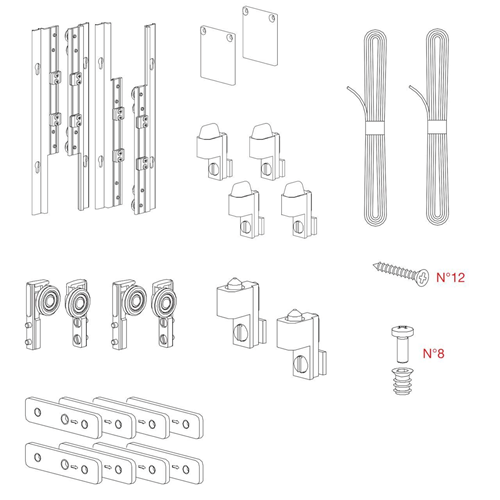 Immagine di Kit Beta per due ante in legno
