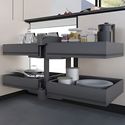 Immagine di Set cestelli in alluminio scatolato per telai corner Compact