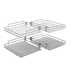 Immagine di cestelli corner compact cesti l400 hpl ardesia set 4 pz p407 l215                                                                                           