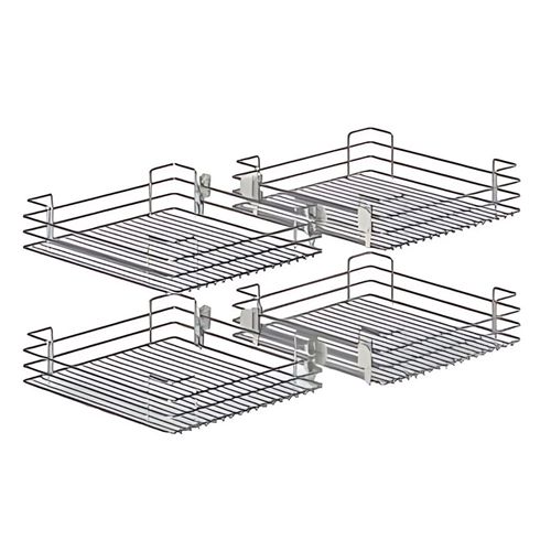 Immagine di cestelli corner compact cesti l500 cromo luc. set 4 pz p403 l325 in filo                                                                                           