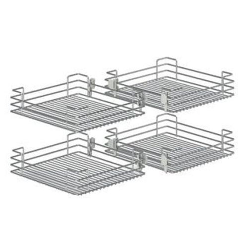 Immagine di cestelli corner compact cesti l600 cromo luc. set 4 pz p403 l425 in filo                                                                                           