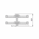 Immagine di cestelli corner compact telai h 501 l 700 ard. s/kit - s/cesti - dx/sx                                                                                           