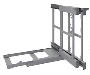 Immagine di cestelli corner compact telai h 682 l 700 arg. s/kit - s/cesti - dx/sx                                                                                           