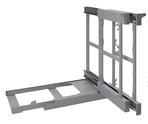 Immagine di cestelli corner compact telai h 682 l 700 arg. s/kit - s/cesti - dx/sx                                                                                           