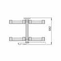 Immagine di cestelli corner compact telai h 682 l 700 arg. s/kit - s/cesti - dx/sx                                                                                           