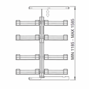 Immagine di cestelli corner compact telai h1185 l 700 ard. s/kit - s/cesti - dx/sx                                                                                           