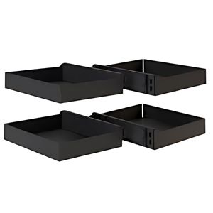 Immagine di cestelli corner compact cesti l450 lam ardesia set 4 pz p410 l275 lamiera                                                                                           