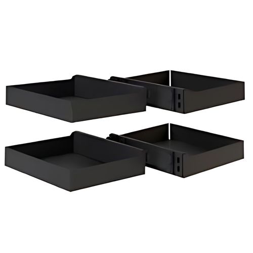 Immagine di cestelli corner compact cesti l450 lam ardesia set 4 pz p410 l275 lamiera                                                                                           
