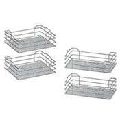 Immagine di cestelli corner dynamic cesti set 4 pz cromo l 2 cesti 45x50+2 cesti 30x50                                                                                           