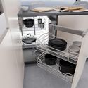 Immagine di cestelli corner dynamic cesti set 4 pz cromo l 2 cesti 45x50+2 cesti 30x50                                                                                           