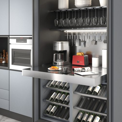 Immagine di Piani estraibili con piano inox Opla Top