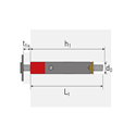 Immagine di tasselli g-fix acciaio mm  6 ta 15 prolungato c/vite tgs 3max40                                                                                           