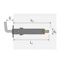 Immagine di tasselli g-fix acciaio mm  9 tfe 9002p prolungato c/gancio corto                                                                                           