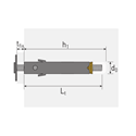 Immagine di tasselli g-fix acciaio mm  9 tfe 9001p prolungato c/vite tgs                                                                                           
