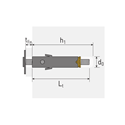 Immagine di tasselli g-fix acciaio mm  9 tfe 9001 c/vite tgs 5ma x 50                                                                                           