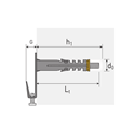 Immagine di tasselli g-fix ny mm 12 tna 9gr c/gancio regolabile c/vite                                                                                           