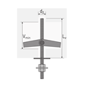 Immagine di ancorine c/filetto apt  4ma x 100 foro mm. 12 - a scatto                                                                                           