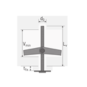 Immagine di ancorine c/vite apt  5ma x  80 tgs+ foro mm. 14 - a scatto                                                                                           