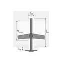 Immagine di ancorine c/vite apt  6ma x  80 tgs+ foro mm. 20 - a scatto                                                                                           