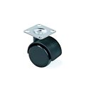 Immagine di rotelle drive piastra girevole mm. 40 nero h 55                                                                                            