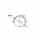 Immagine di rotelle drive piastra girevole mm. 40 nero h 55                                                                                            
